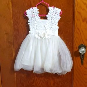 Lace and tulle flower girl dress